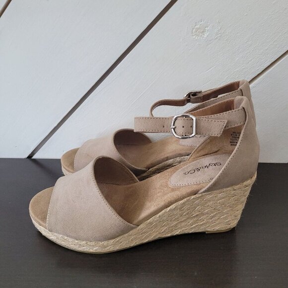 NEW Style & Co. Seleeneyf Womens 8.5M Light Taupe Platform Wedge Sandals - Picture 2 of 11